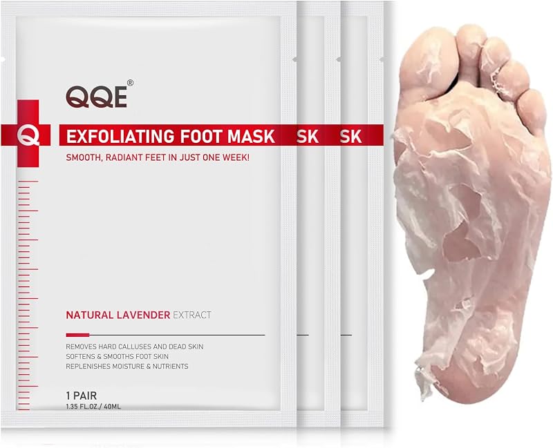 3 Pack Foot Peeling Mask, Hydrating Exfoliating Foot Mask for Dry Cracked Feet, Callus Remover & Cracked Heel Repair & Foot Care