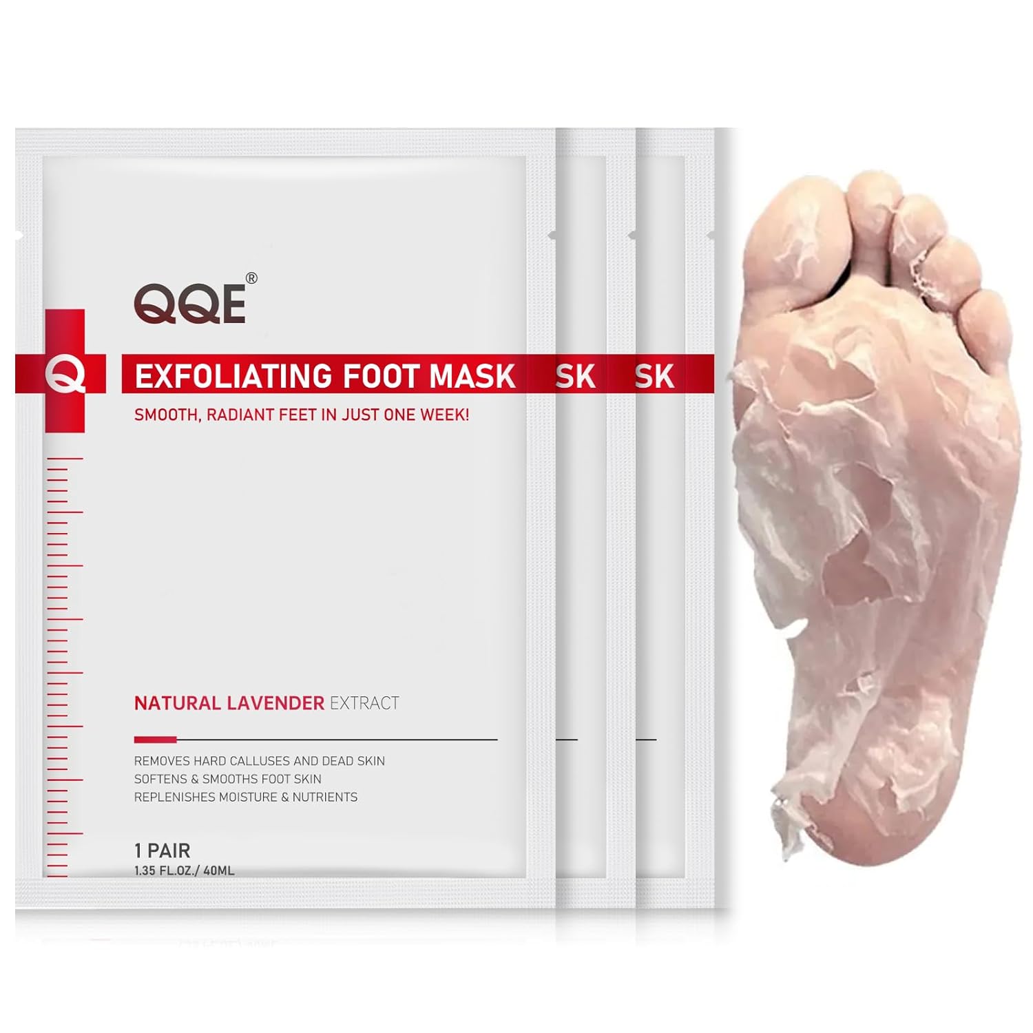 7 Pack Foot Peeling Mask, Hydrating Exfoliating Foot Mask for Dry Cracked Feet, Callus Remover & Cracked Heel Repair & Foot Care