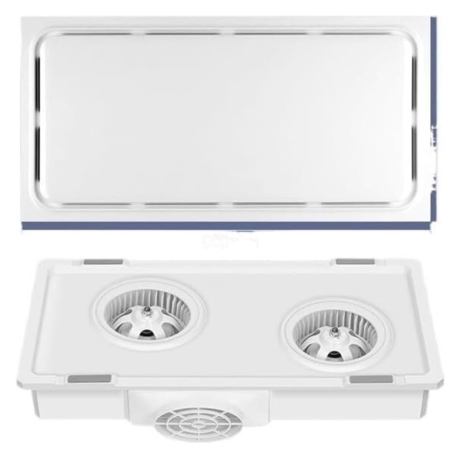 Ventilador de ventilación de doble motor 30x60 cm para techo de cocina y garaje