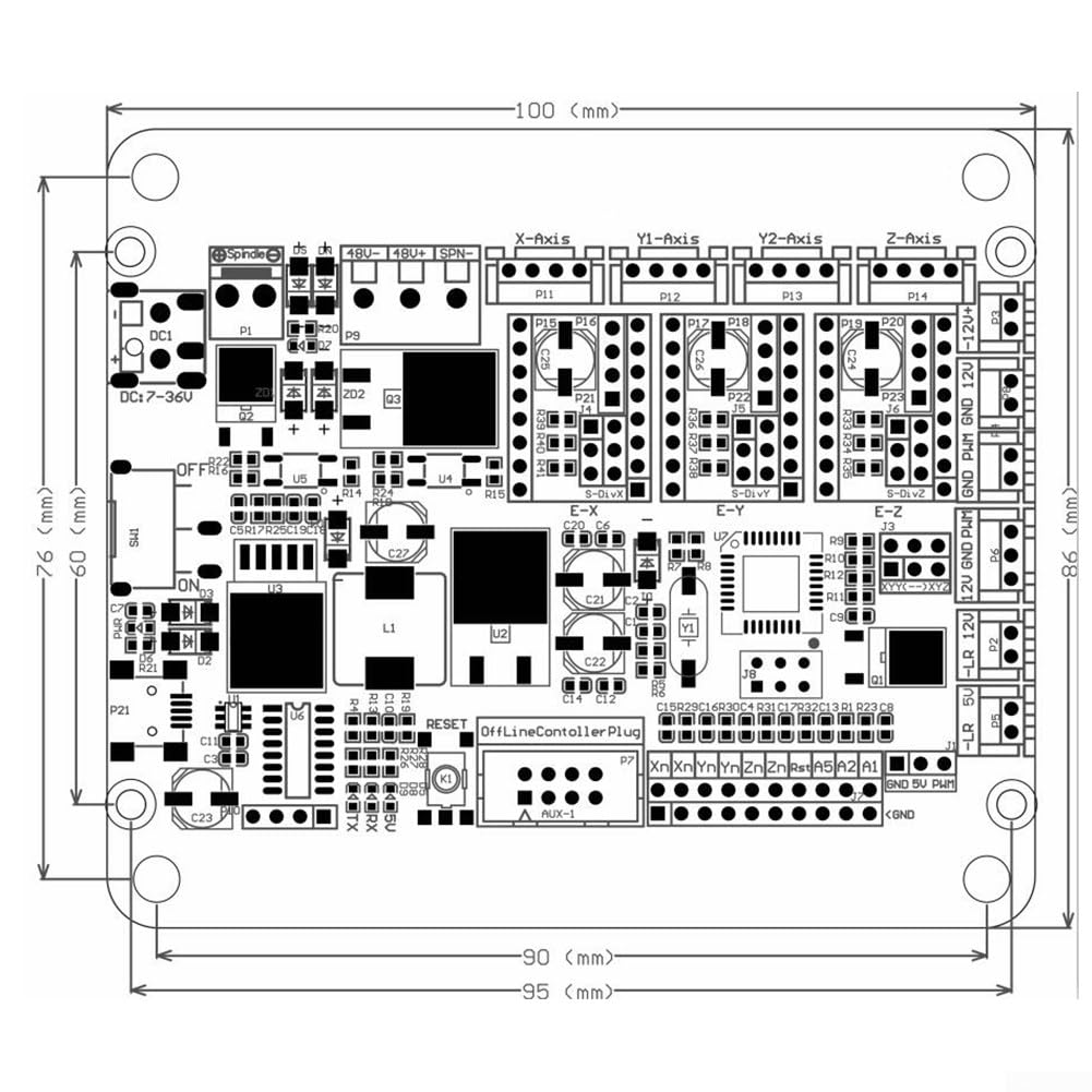 CNC per scheda controller GRBL 1.1 X/Y/Z motore stepper doppio asse Y