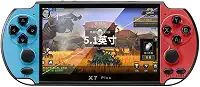VNK Console de videogame portátil X7 Plus 8G, tela de 5,1 polegadas, recarregável, retrô, para crianças, brindes, console de jogos Arcade