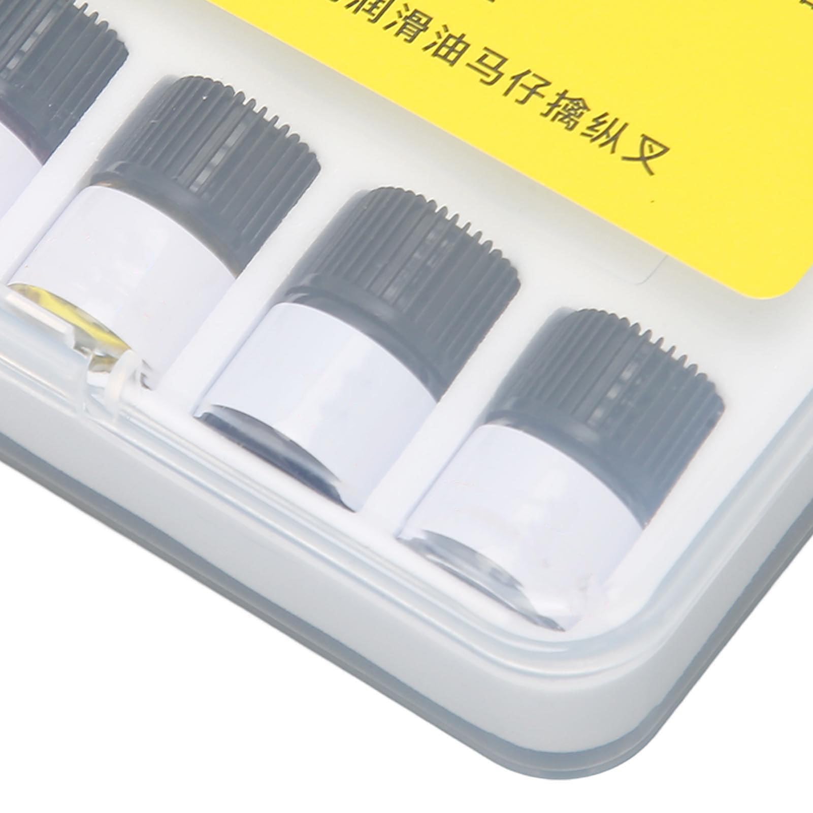 Ejoyous Kit de aceite de reloj, 5 piezas de aceite lubricante sintético para relojeros, herramienta de mantenimiento de reparación de relojes suave para trabajadores relojeros, accesorios de