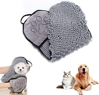 Haustier Handtuch, Super Saugfähig Haustier Handtuch, Hundetuch Mikrofaser Hundehandtuch, Haustier Badetuch, für Katzen und Hunde, Langlebig, Schnell Trocknend, Maschine Waschbar, Verdicken, Grau product image