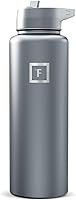 Vista 108 de IRON °FLASK Frasco de hidratación para acampar y senderismo con pajilla, botella de agua deportiva de acero inoxidable con aislamiento de boca