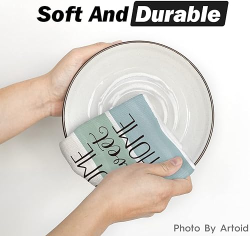 Miniatura 5 de Artoid Mode Plank Vase Eucalyptus Sweet Home - Juego de 2 toallas de cocina de 18 x 26 pulgadas, decoración de temporada de primavera y verano