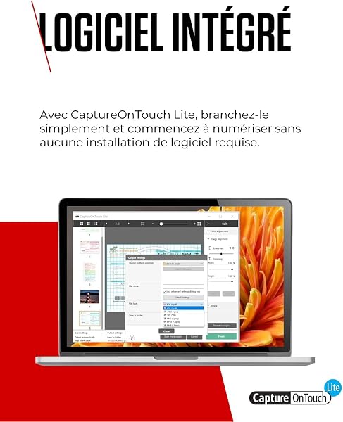 Canon ImageFORMULA R10 Scanner de Documents Mobile (Recto Verso, 600 DPI Technologie Plug and Scan intégrée, Scanner Couleur, Logiciel CaptureOnTouch Lite, capteur d'image CIS) 4861C003 - 5