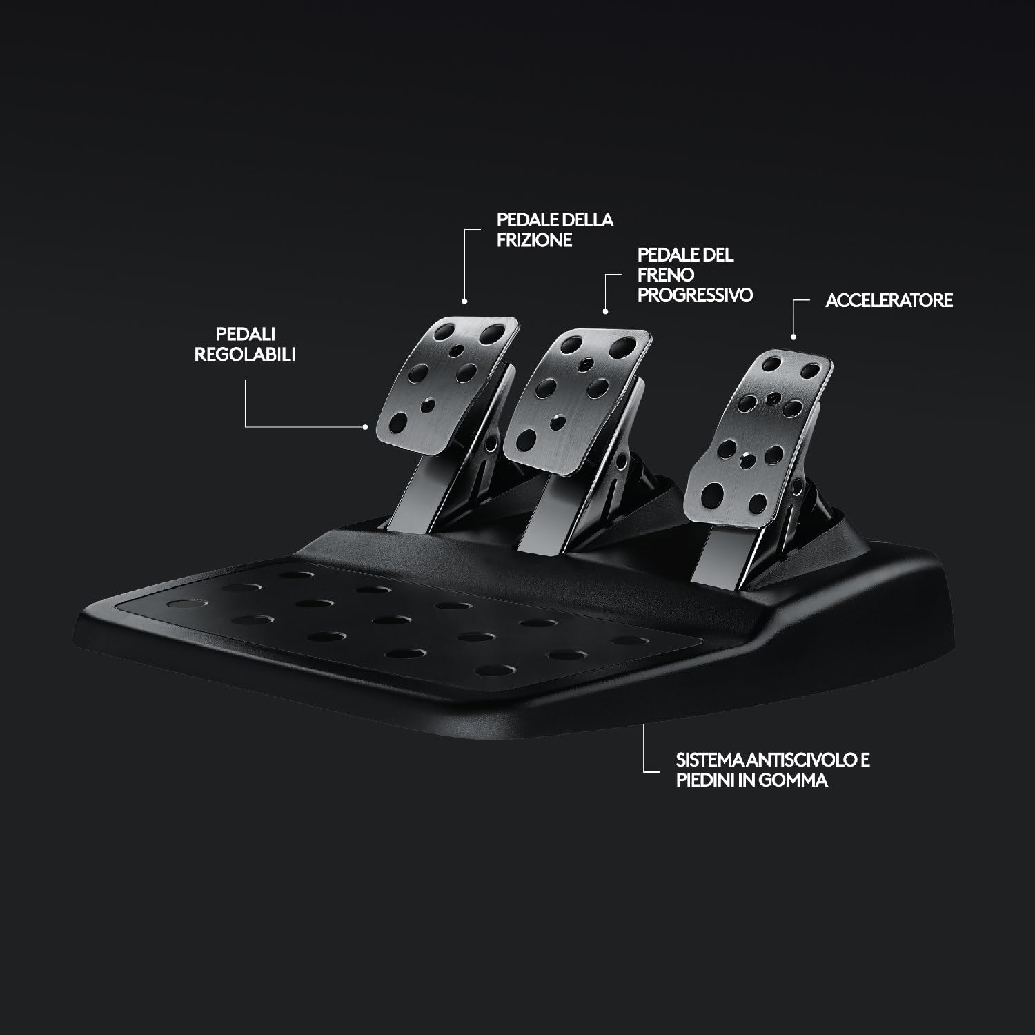 Logitech G920 Driving Force Racing Wheel Volante da Corsa con Pedali Regolabili, Ritorno di Forza Reale, ‎Comandi Cambio in Acciaio Inossidabile, Volante in Pelle, Xbox One/PC/Mac - Nero