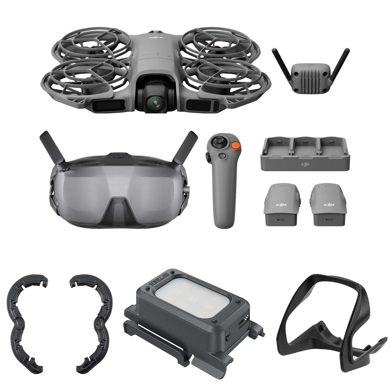 Bundle DJI Pack Neo 2 Motion Vuela Más con RC Motion 3 y Goggles N3, transmisión estable con transceptor digital, vuelo FPV, dron 4K para principiantes, 3 baterÃas