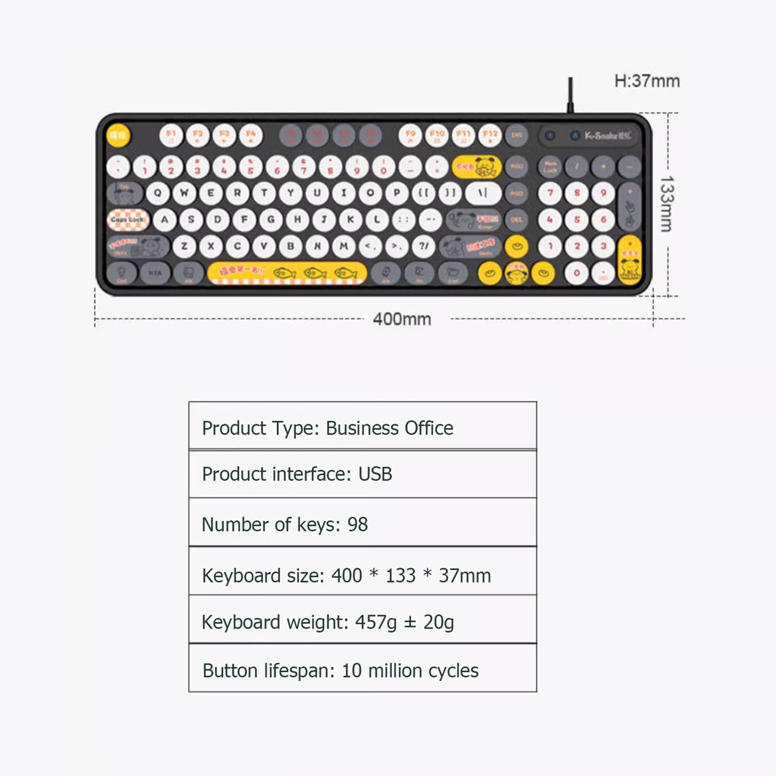 Tastiera Tastiera da gioco Prova il massimo piacere di gioco, silenzioso ed efficiente: tastiera da gioco sussurrata e confortevole ed ergonomica(G)