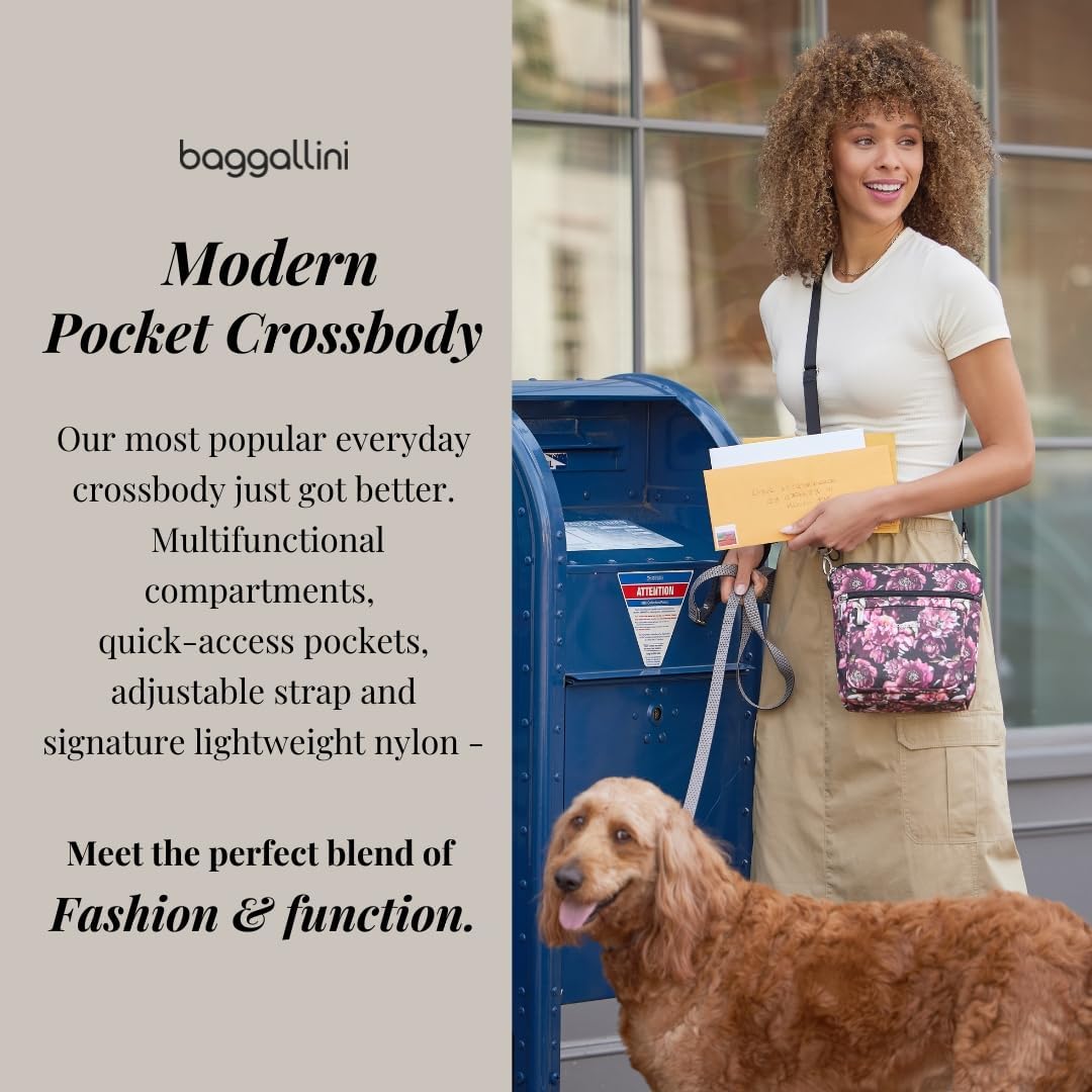 Baggallini Modern Pocket Crossbody Bag for Women, 8.5"x8.5" Handbag Purse with RFID, Lightweight Water-Resistant - Image 3