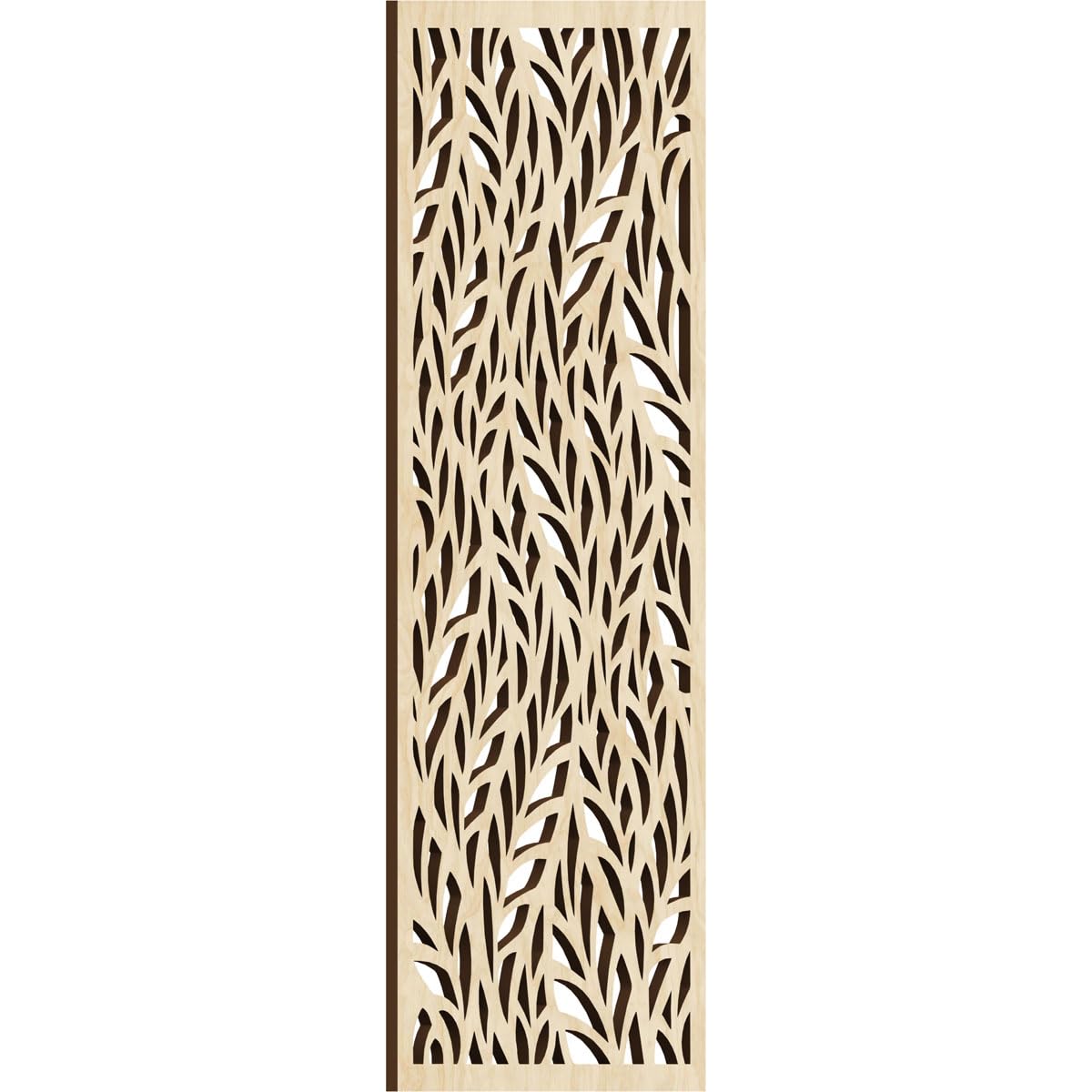 Ortonville Decorative Pierced Fretwork Wood Wall Panels, 9 3/8"W x 24 3/8"H x 1/4"T, Birch