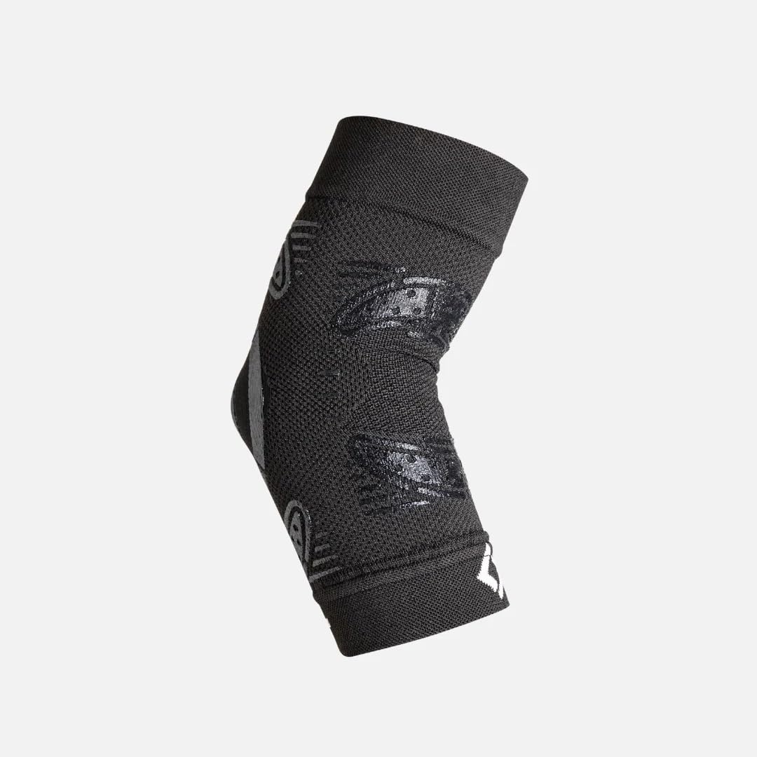 FLOKY Elbow Support gomitiera biomeccanica. Multisport. Stabilizza il gomito. Riduce le infiammazioni articolari ed il recupero. Protegge tendini e muscolatura. Design ergonomico. Nera. (L/XL)