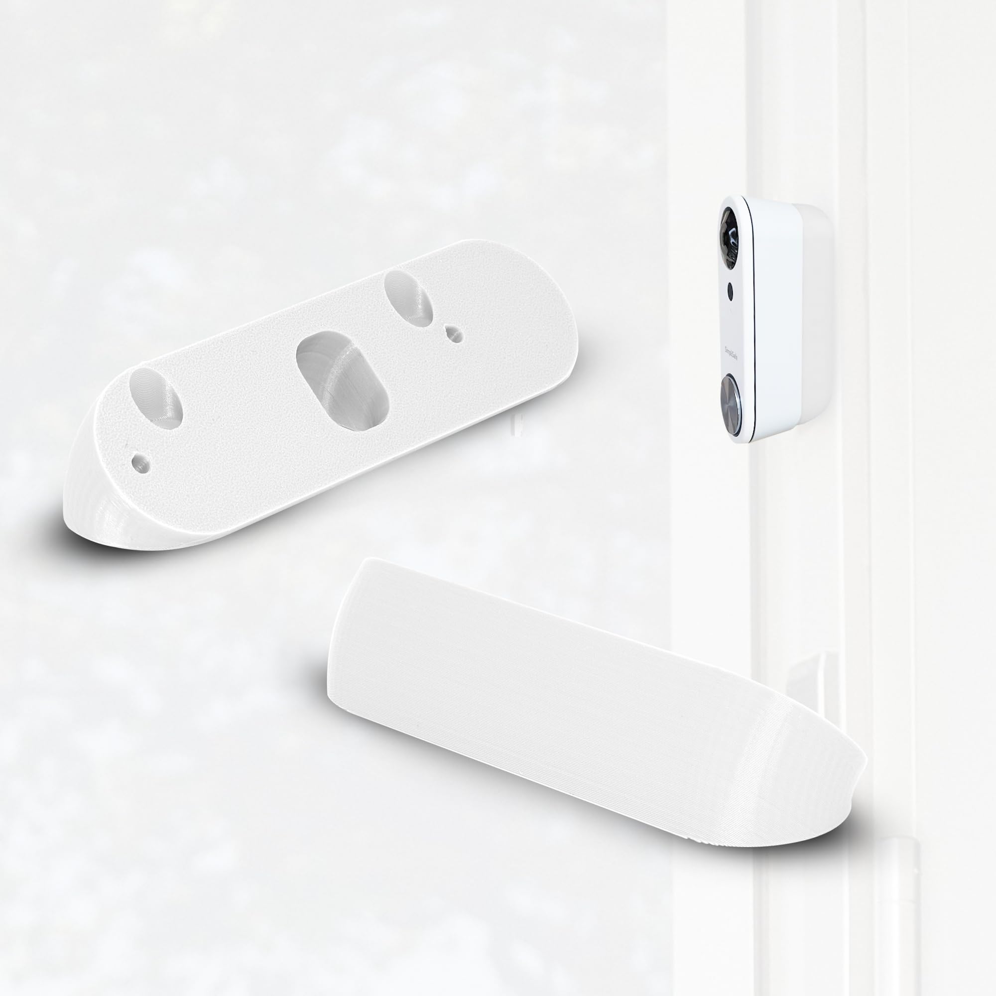SplashNColor Video Doorbell Wedge Angle Mount Bracket Compatible with SimpliSafe - Durable Simplisafe Doorbell Mount for 45 Degree Adjustable Viewing - Secure Camera Mount Holder for Apartment Entry
