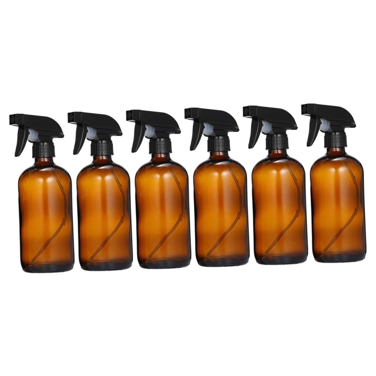 500ml Flacon Lot de 6 Pulvérisateur Rechargeable en Verre, Marron