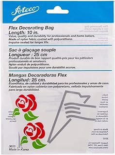 Ateco Flex Decorating Bag, Coated Nylon, 10-Inch, Reusable Baking Supply, White