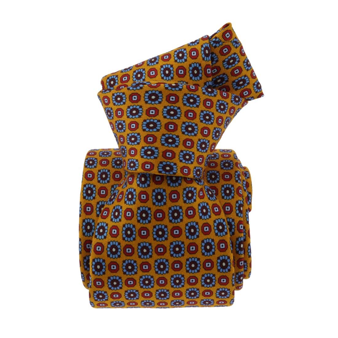 Pochette En Soie Pour Homme – Auteuil Jaune Or, Fabriquée En Italie, 100% Pure Soie