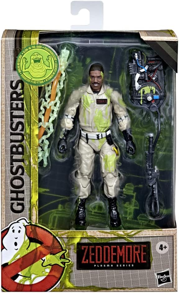 Ghostbusters Plasma Series Glow-in-The-Dark Winston Zeddemore Toy 15-Cm-Scale Collectible Classic 1984 Figure, Ages 4 and Up, Multicolor, F4851