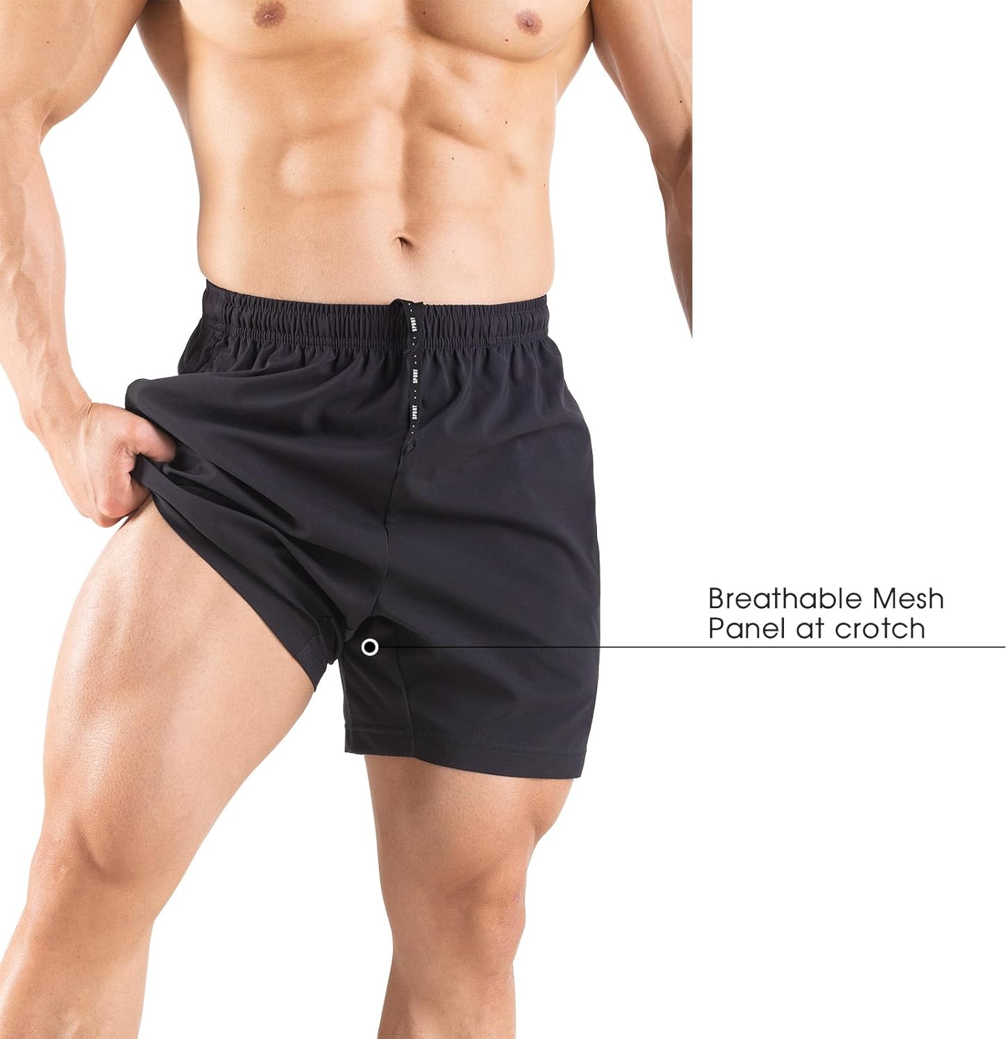 Men's 5" Running Shorts 2 Pack Quick Dry Athletic Workout Gym Shorts with Zipper Pockets - Image 4