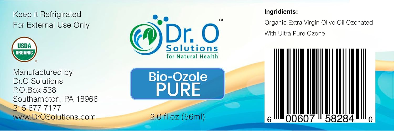 Bio-Ozole PURE Ozonated Olive Oil Fully Ozonated Olive Oil Unscented Glass Jar 2 oz