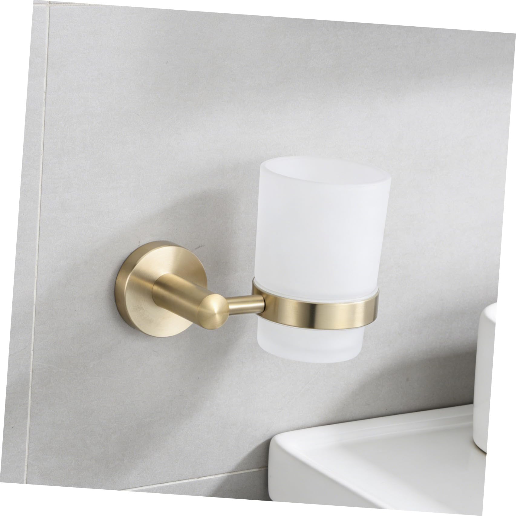 Portacepillos de Dientes Montado en Pared, Acero Inoxidable Vaso