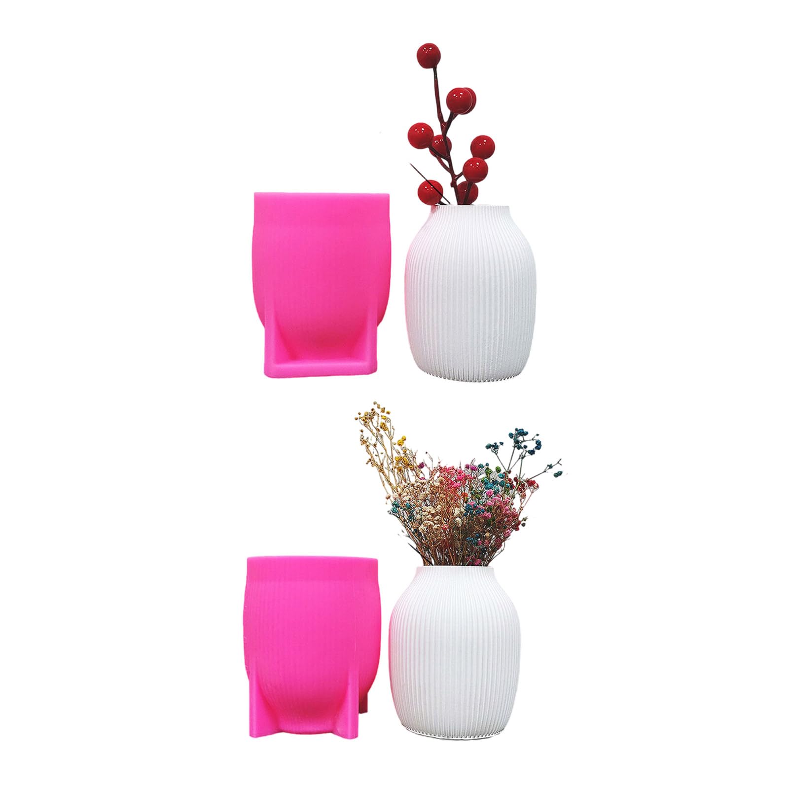 Jarrones moldes de silicona para decoración elegante y llamativa, L