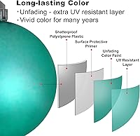 Vista 174 de Bolas de Navidad grandes de bronce de 3.2 pulgadas, adornos de decoración de árbol de Navidad, bolas colgantes inastillables para cumpleaños