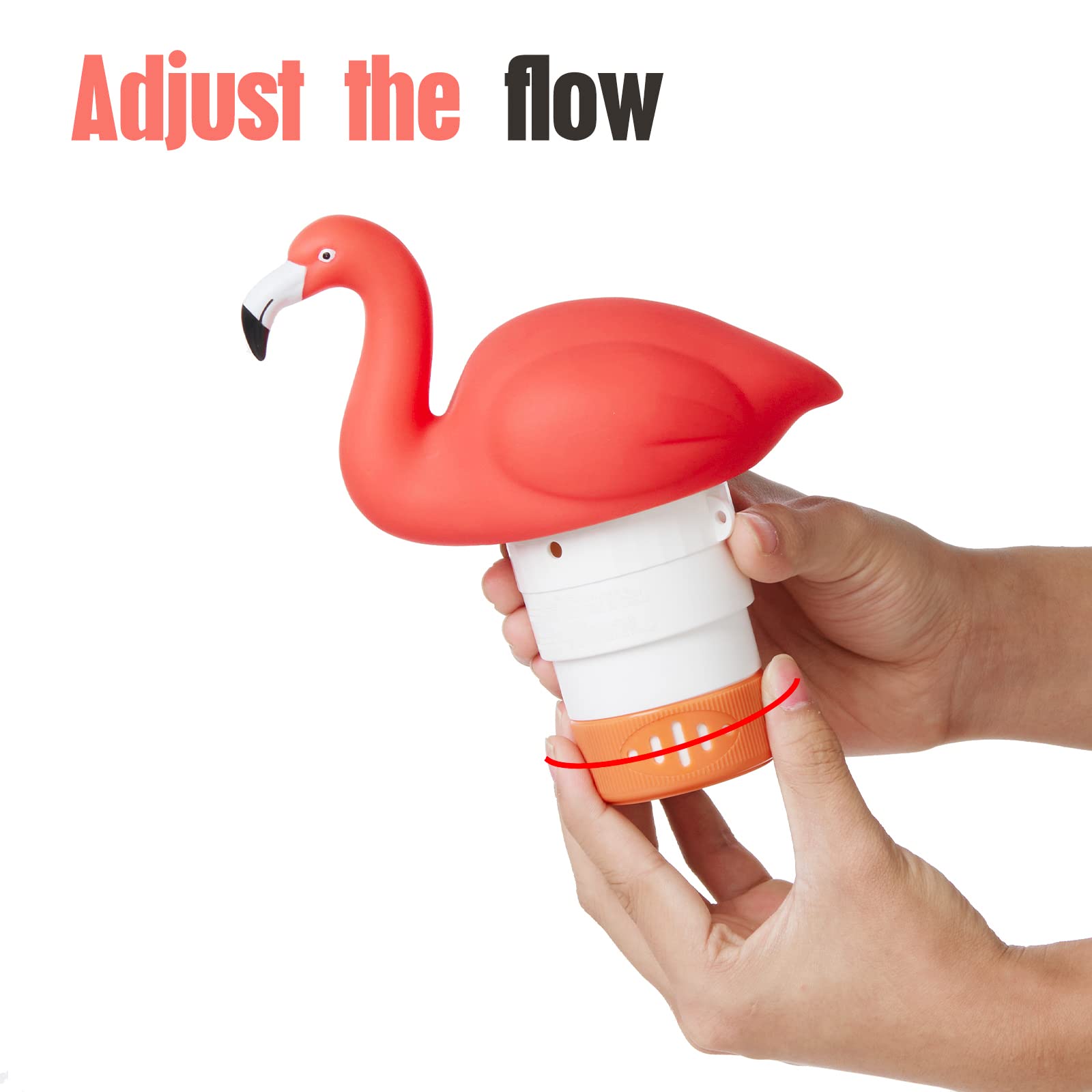 XY-WQ Flotador de cloro flamenco para pestaña de 1 pulgada solamente, dispensador de cloro flotante para piscina