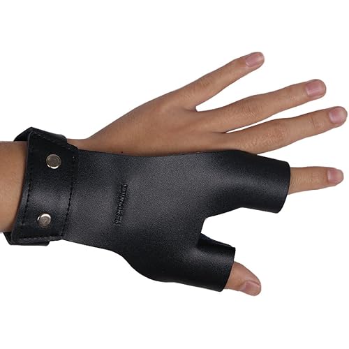 TOPARCHERY Archery Hand Guard Protector Shooting Glove Black for Left Hand (Black)