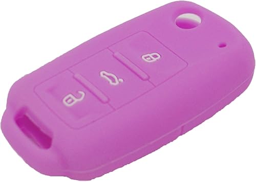 Miniatura 5 de Funda protectora de silicona con 3 botones para llavero VW Volkswagen Jetta GTI Passat Golf Tiguan Touareg Beetle, color negro