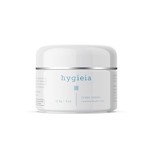 Hygieia Crepey Skin Repair Cream - Crema liposomal antienvejecimiento para cara, cuello y cuerpo - Fórmula celular profunda avanzada de idebenona,