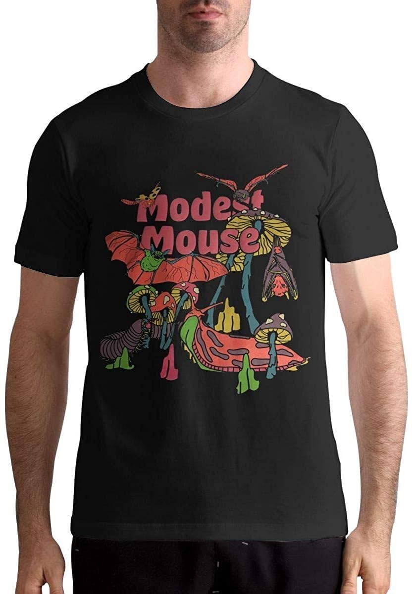 Modest Mouse T Shirt Men's Cotton Short Sleeve Fashion Round Neck Tees(Small)