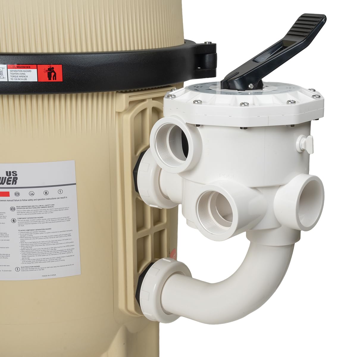 XtremepowerUS 2-Inch Threaded Multiport Valve Replacement Pool D.E. Filter System-image-39