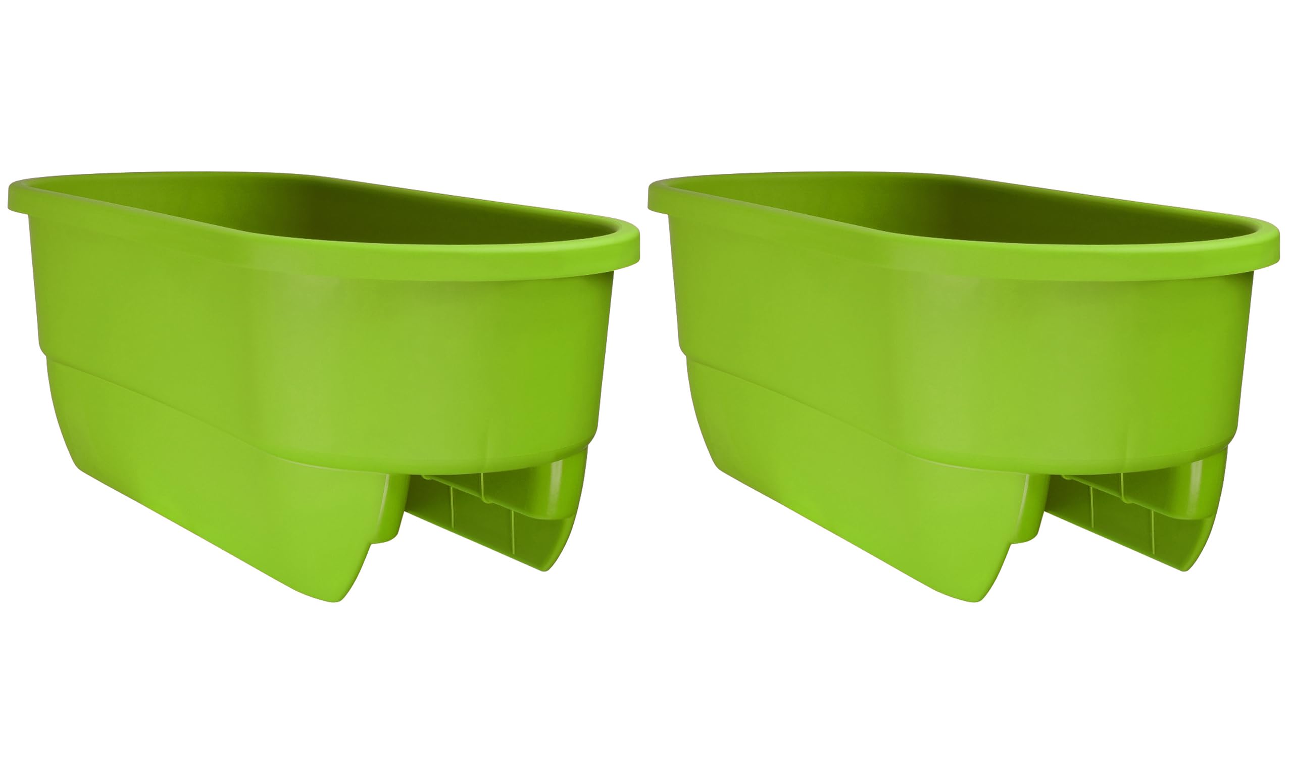 Apollo Exports International 24" Dual Deck Railing Planter, Margarita, (Set of 2)