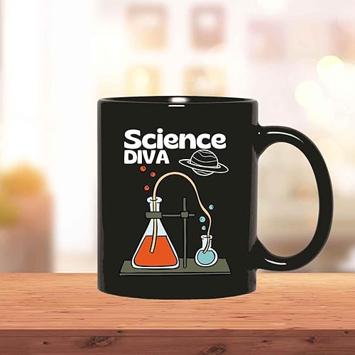 Miniatura 6 de Funny Gift Stem Gifts For Her, Celebration For A Daughter's Graduation - Science Diva On An 11oz 15oz Black Coffee Mug