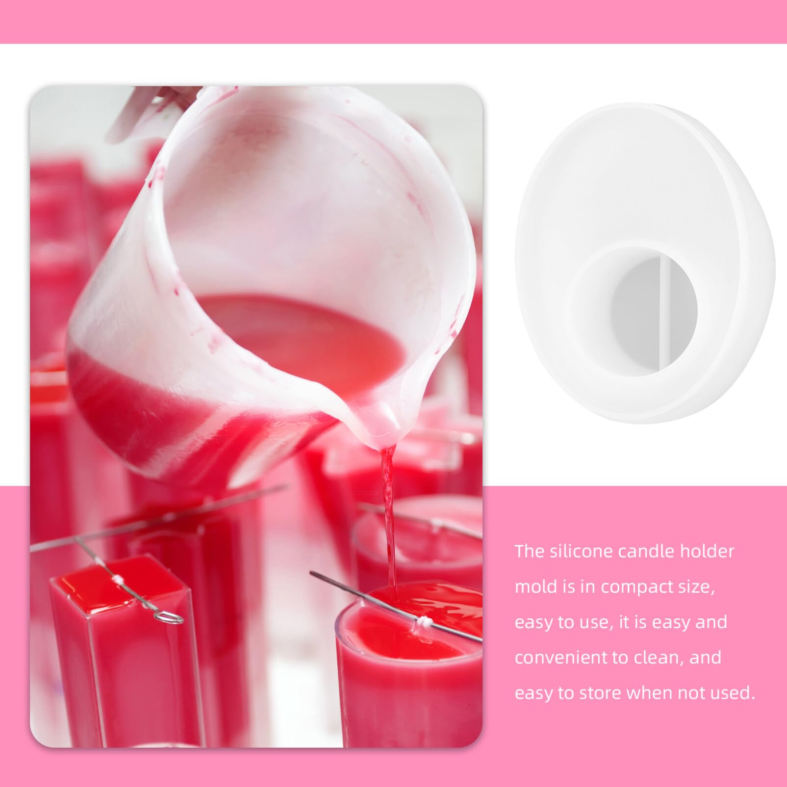 Stampo in Silicone per Candele Portacandela Fai da Te 3 Pezzi