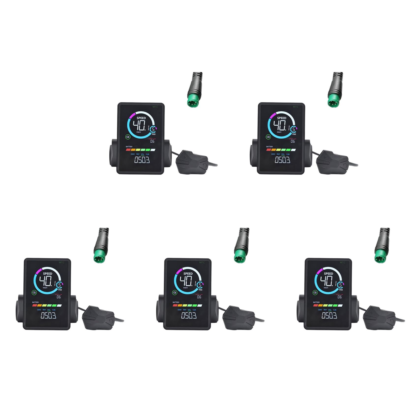 Jnchdghwa Black 5X M7c-2 Electric Bike Lcd Display Meter 24V 36V 48V 60V E Scooter Lcd Panel With Usb Uart 5Pin