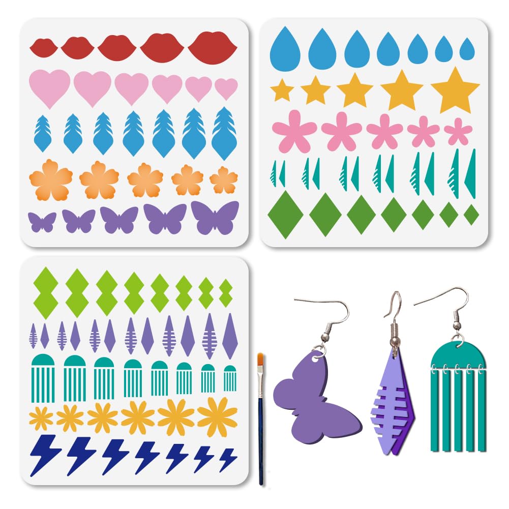 MAYJOYDIY 3Pcs Jewelry Making Stencils