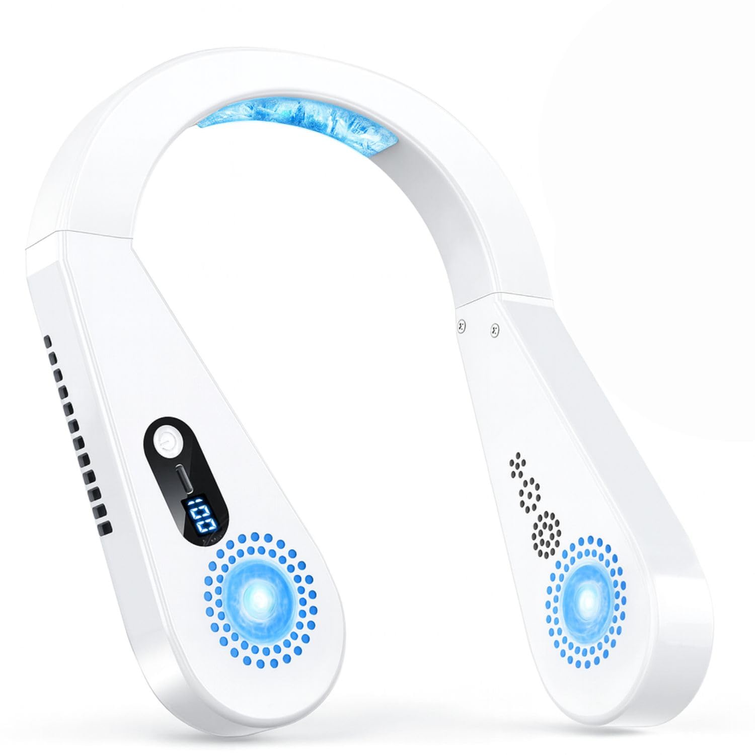 ほぼ新品⭐︎2025年モデル 冷却プレート首掛け扇風機 ホワイト ネッククーラー Amazon.co.jp: 【2025年夏新型&冷却プレート】heine ネック