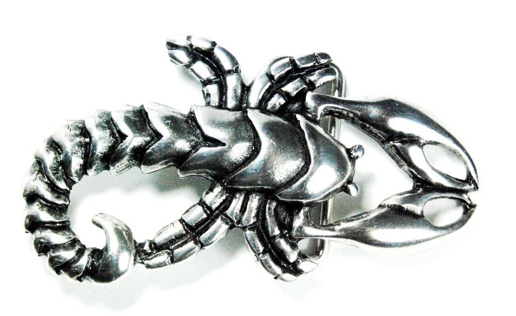 Gürtelschließe 4,0 cm | Wechselschließe Gürtelschnalle Buckle 40mm | Modell 'Skorpion' | Gürtelschließe für Wechselgürtel
