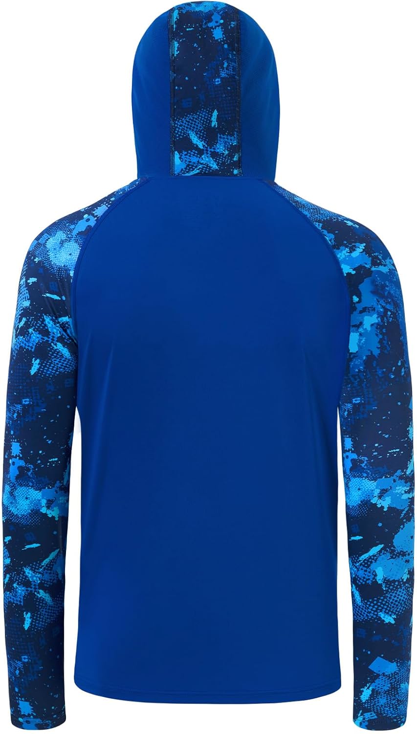 BASSDASH Men's UPF 50+ Camo Hoodie Shirt with Mask Long Sleeve Sun Protection Neck Gaiter Hooded Tee for Fishing Hiking - Image 3