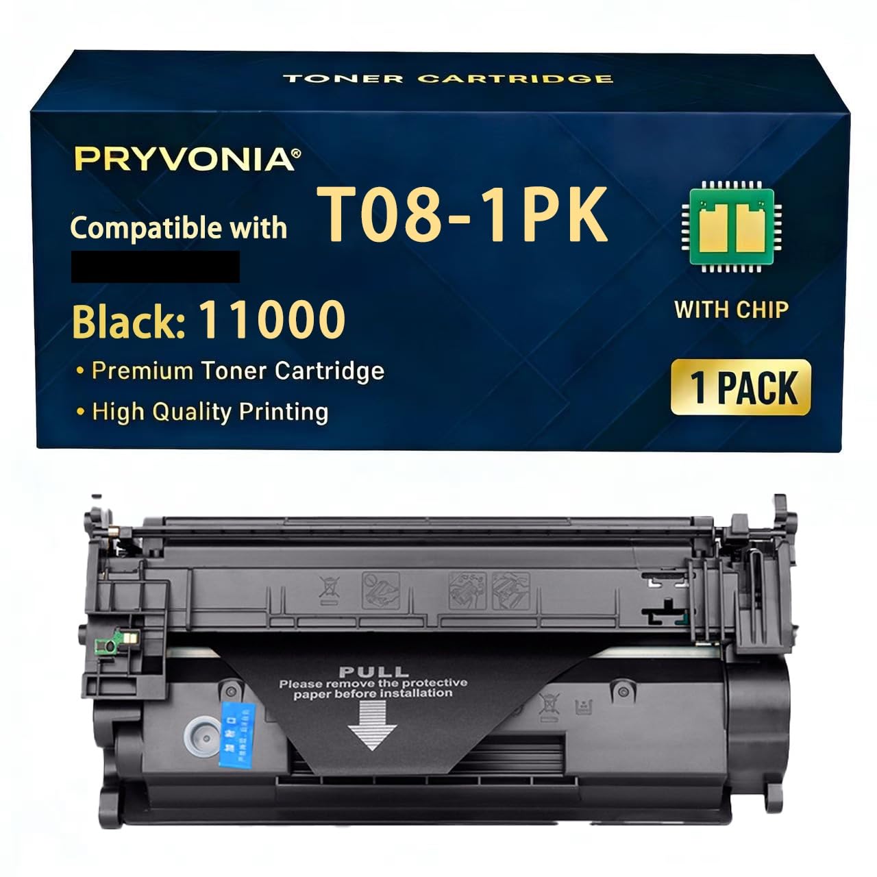 T08 kompatybilny toner czarny do Canon i-SENSYS X 1238i 1238iF 1238P 1238P 1238Pr imageCLASS X LBP1238 MF1238 zamiennik do 3010C005 (zestaw 1 szt.)