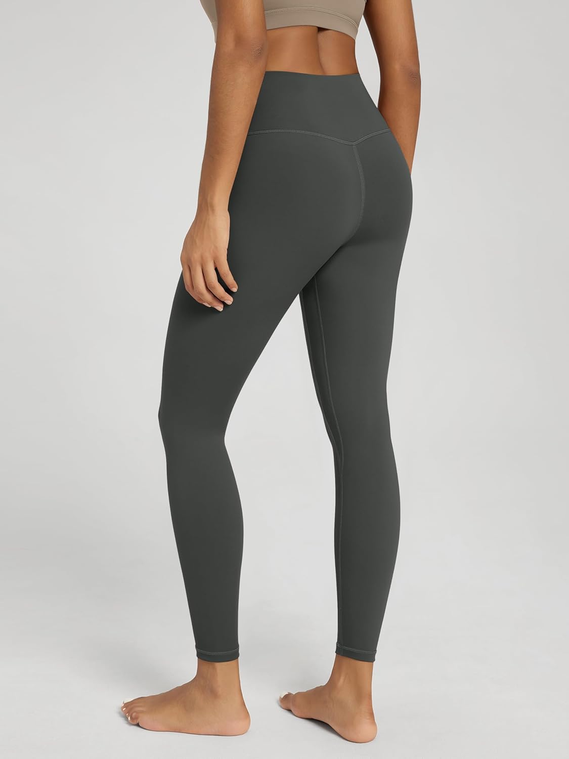 ODODOS Women's Cross Waist Yoga Leggings with Inner Pocket, 23"/25"/28" Gathered Crossover Workout Yoga Pants - Image 3