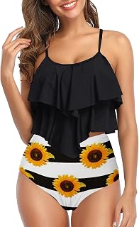 NHNKB Bikini women's set swimsuit, women's digital watches, suits, swimsuits, high suits for women, swimming, ladies, fitted bathing, two swimwear, tankinis set, tank top, beer, White, L