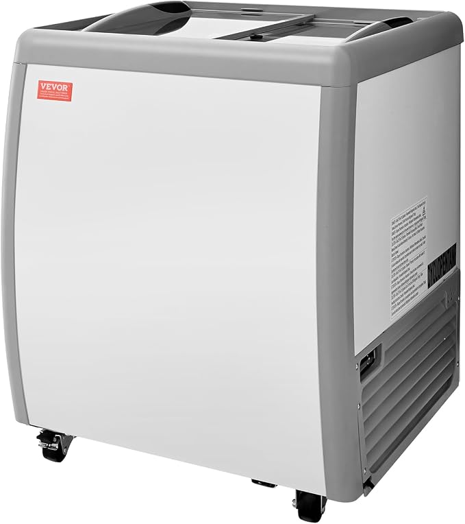 VEVOR Commercial Ice Cream Display Case, 5.6 Cu.ft Chest Freezer,