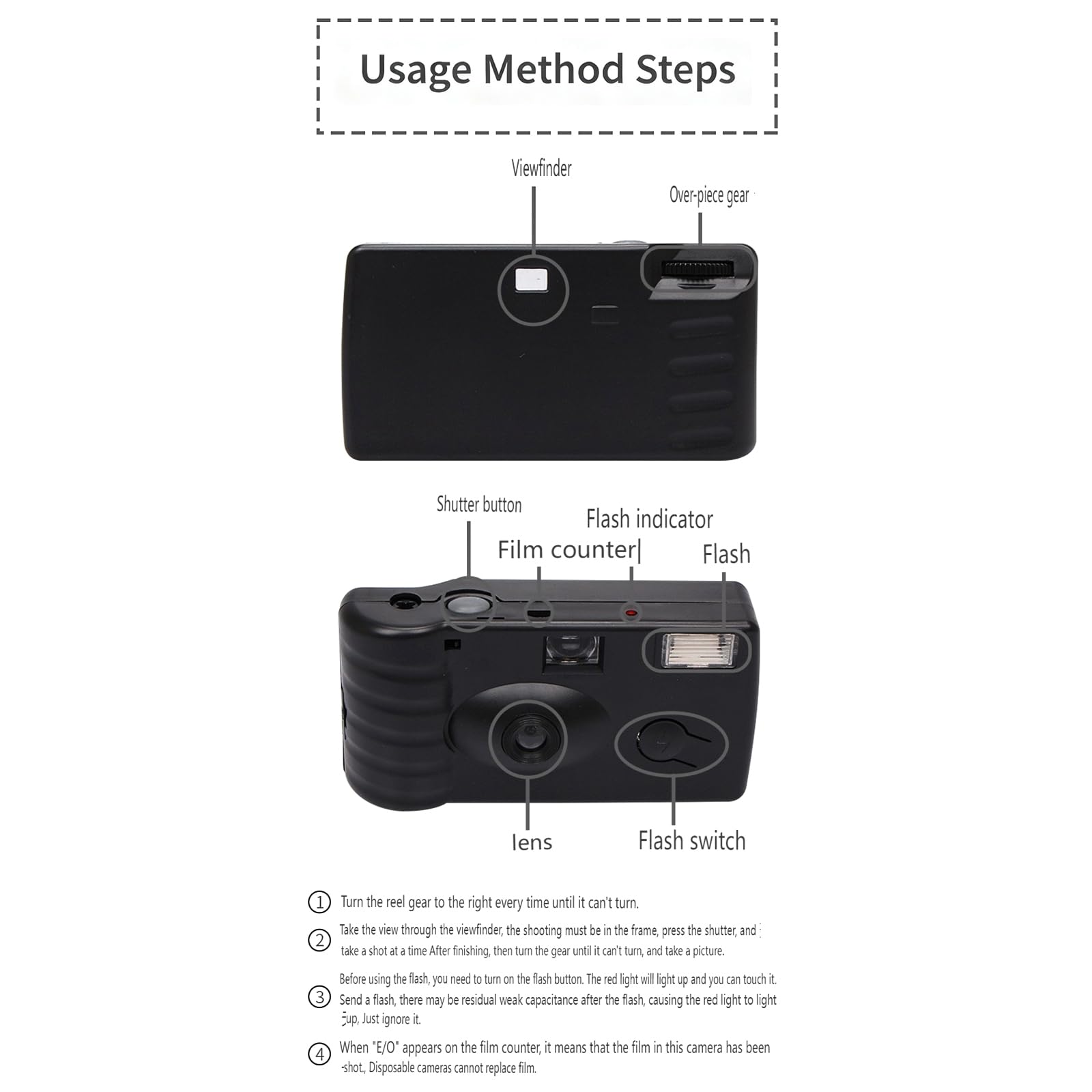 Appareil photo convivial avec flashs intégrés pour une mémoire instantanée Appareil photo pour voyage