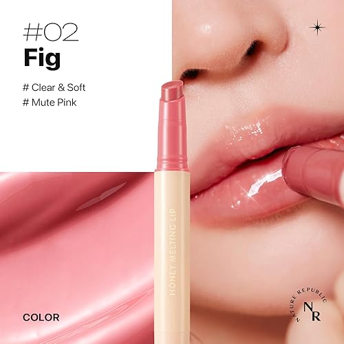 Miniatura 3 de Nature Republic Labios de fusión de miel (02 FIG) K-BEAUTY, Labios Plumper, Tinte, Bálsamo, Coreano, Brillo de labios, Lindo, Resplandor