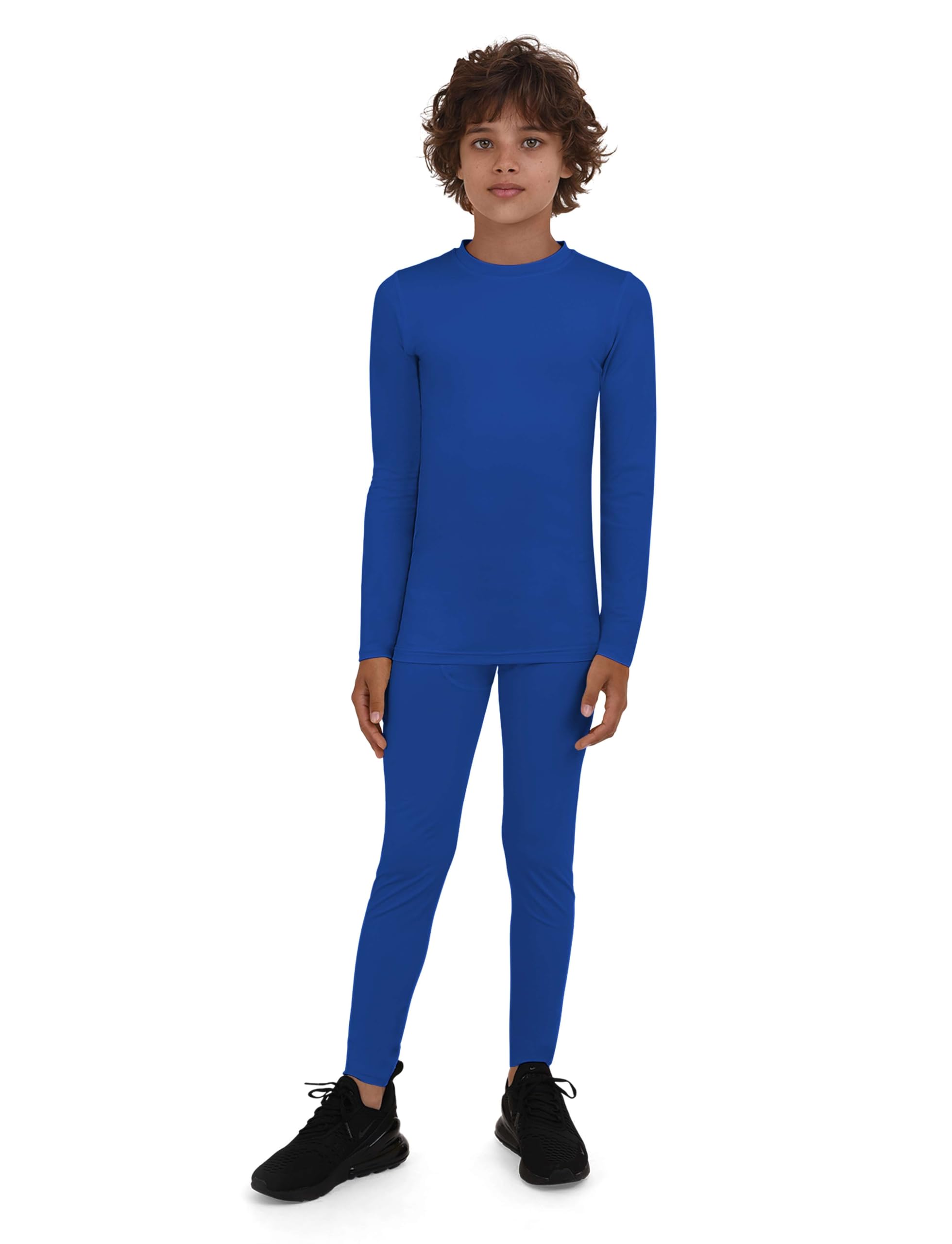 TCA PowerLayer Performance Conjunto Térmico de Camiseta Manga Larga y Mallas de Compresión para Niños y Hombre