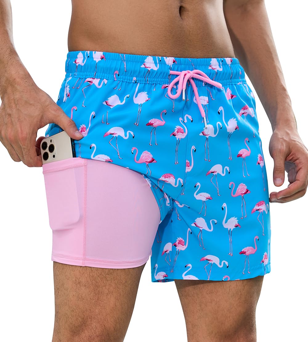 Shorts De Bain Homme SHEKINI Avec Poches Zippées - Séchage Rapide, Doublure Confortable Et Style Polyvalent Pour Plage & Piscine