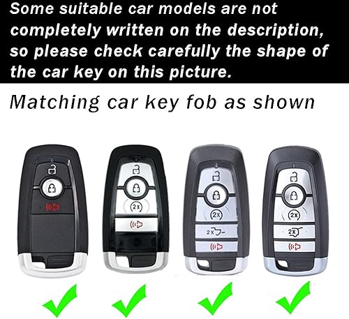 Miniatura 3 de ontto Funda para llavero con llavero para Ford F150 F250 F350 F450 F550 Explorer Expedition Escape Mustang Ecosport Smart Remote Car Key Case