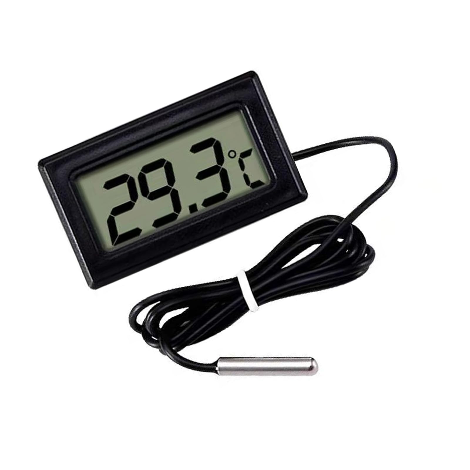 Xiaoqenan Black Probe Digital Display Temperature Monitor Meter For Aquarium Freezer Fridge Measurement Digital Thermometers With Probe Sensors